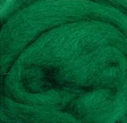 Wistyria Editions Wool Roving in Green 12" (1/4 ounce)